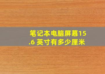 笔记本电脑屏幕15.6 英寸有多少厘米